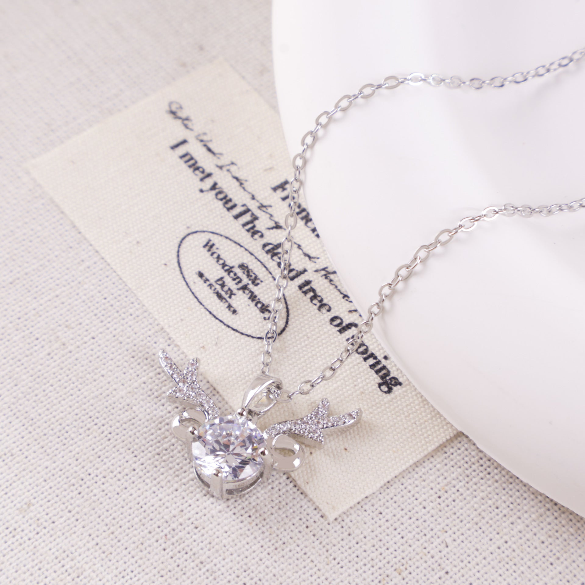 Antlers Titanium Steel Necklace Fashion Simple Necklace