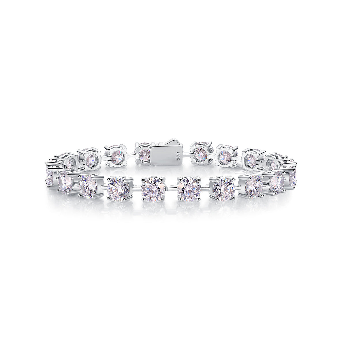About Time Luxury Fashion Mossan Diamond S925 Silver Bracelet Comparable To Natural Diamonds