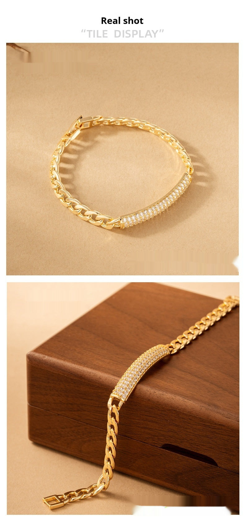 Gorgeous Dinner Ornament Zircon Inlaid Atmospheric Bracelet