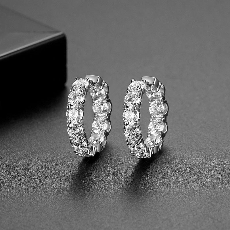 Women's Gold-plated Zircon Earrings Temperament Wild