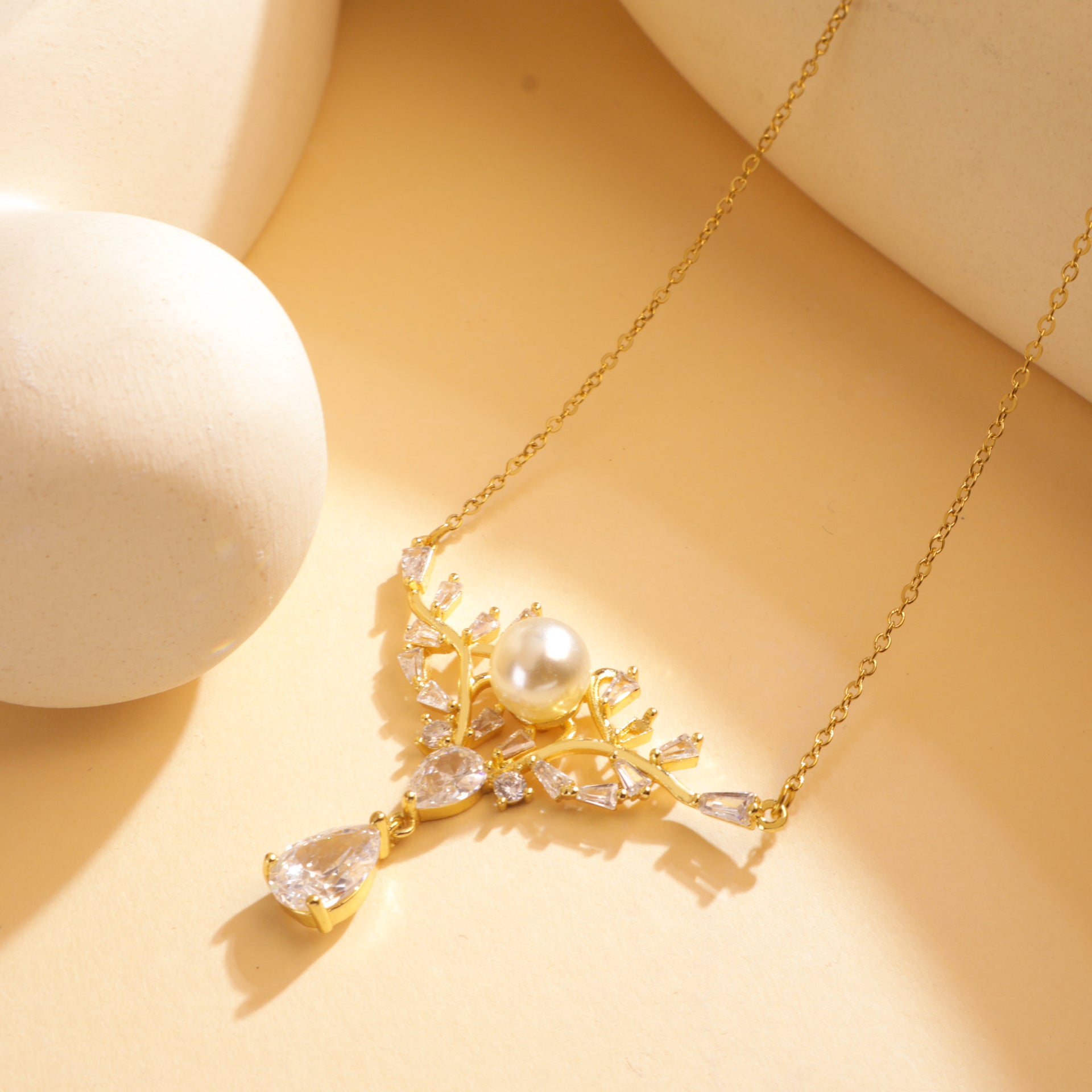 Antlers Titanium Steel Necklace Fashion Simple Necklace