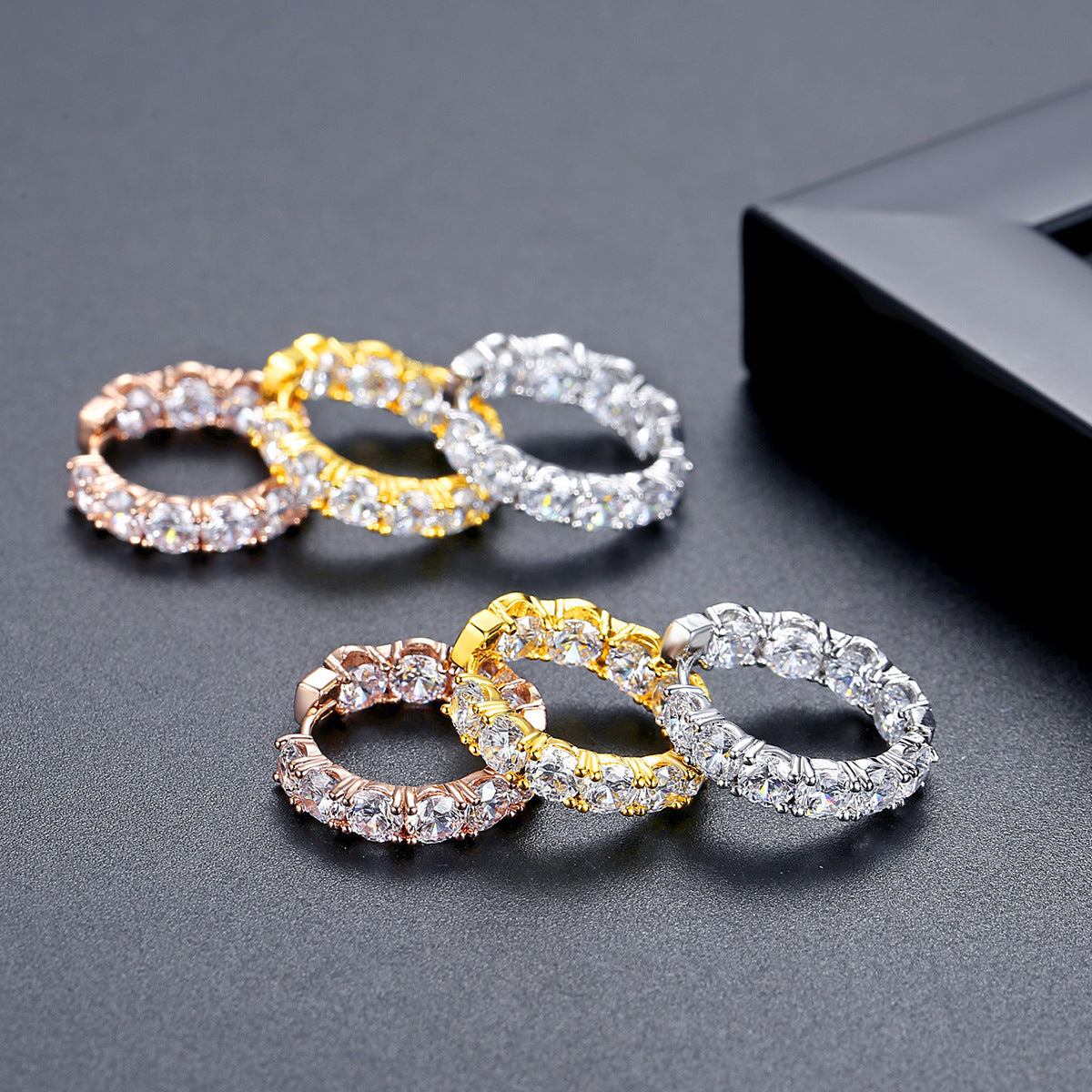 Women's Gold-plated Zircon Earrings Temperament Wild