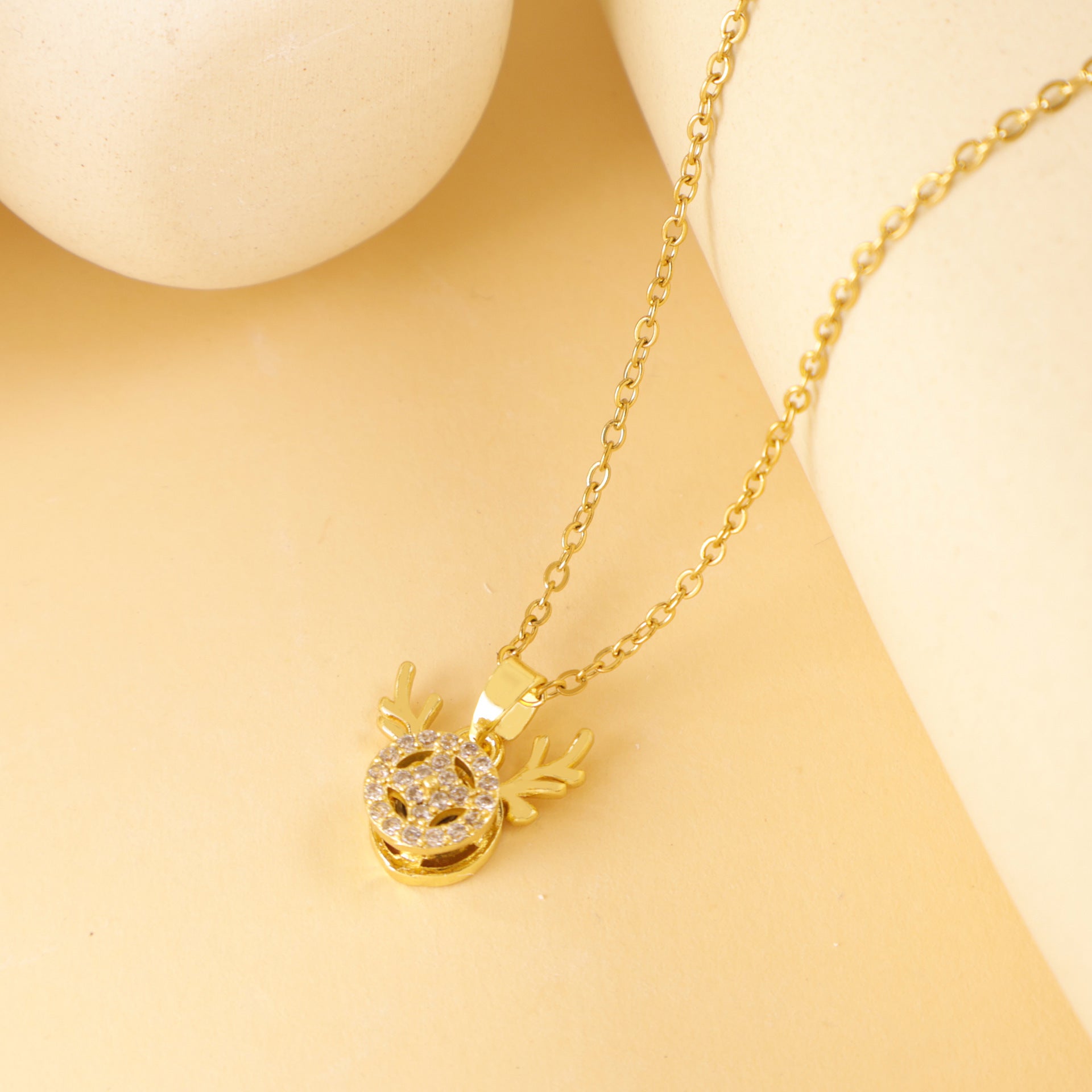 Antlers Titanium Steel Necklace Fashion Simple Necklace