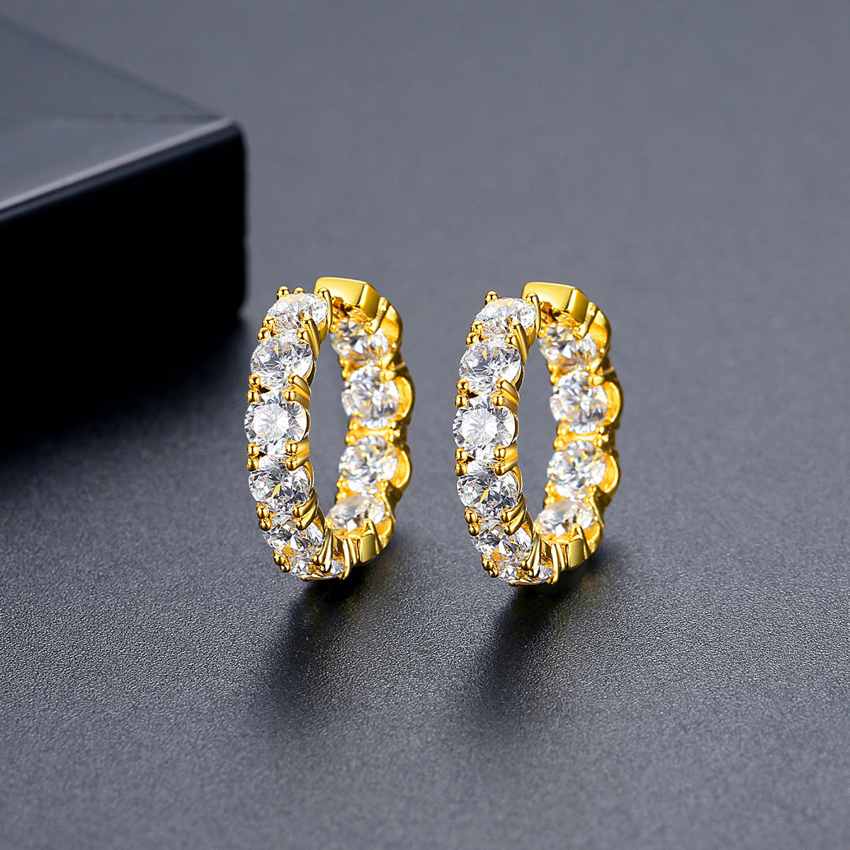 Women's Gold-plated Zircon Earrings Temperament Wild