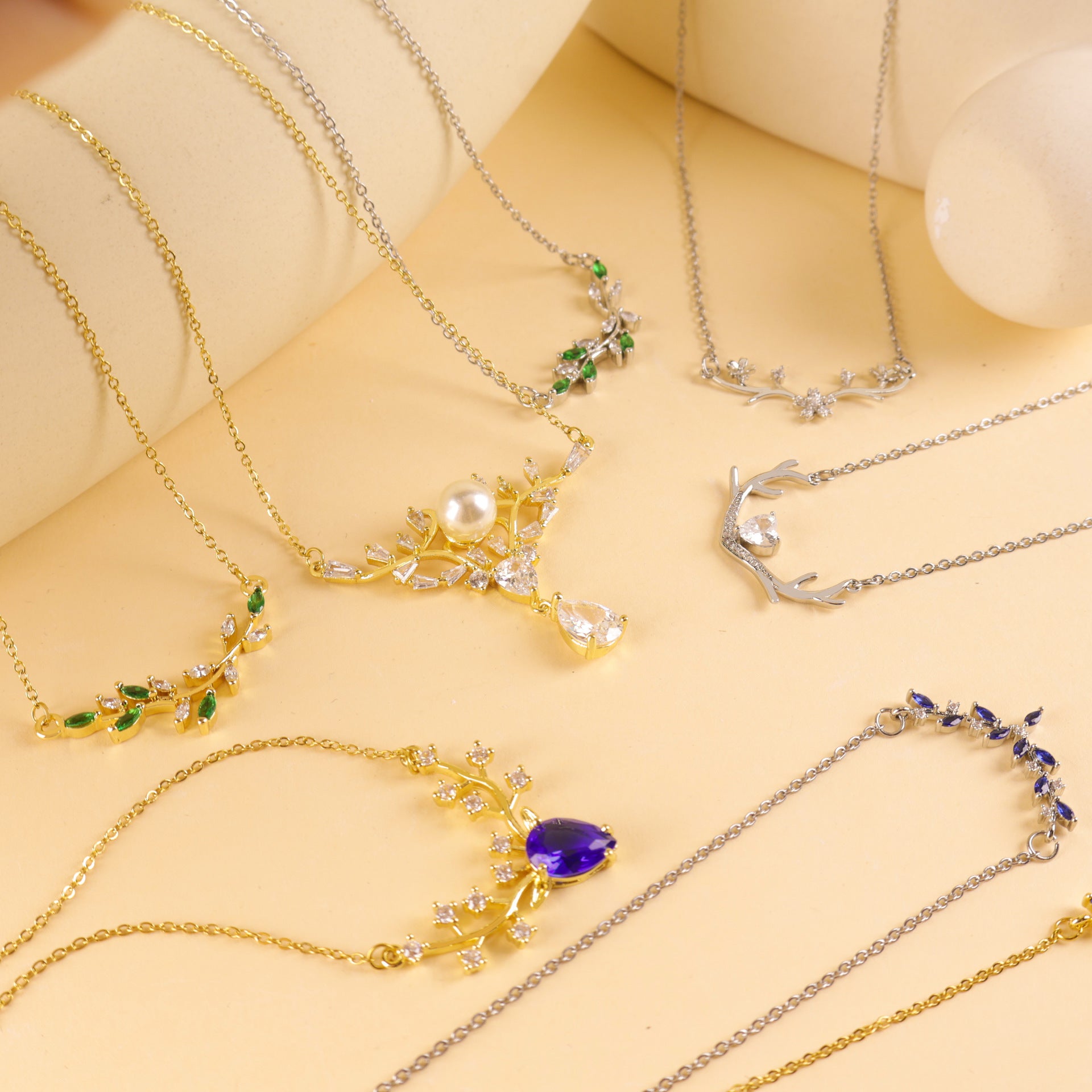 Antlers Titanium Steel Necklace Fashion Simple Necklace