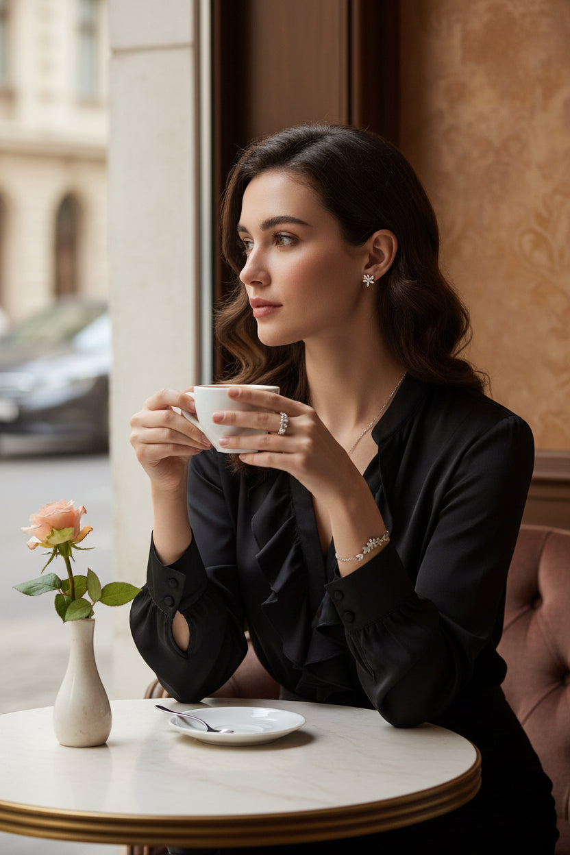 The Blossom Zircon Jewelry Set