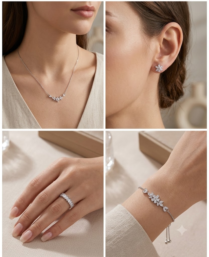 The Blossom Zircon Jewelry Set